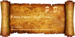 Passinger Diána névjegykártya